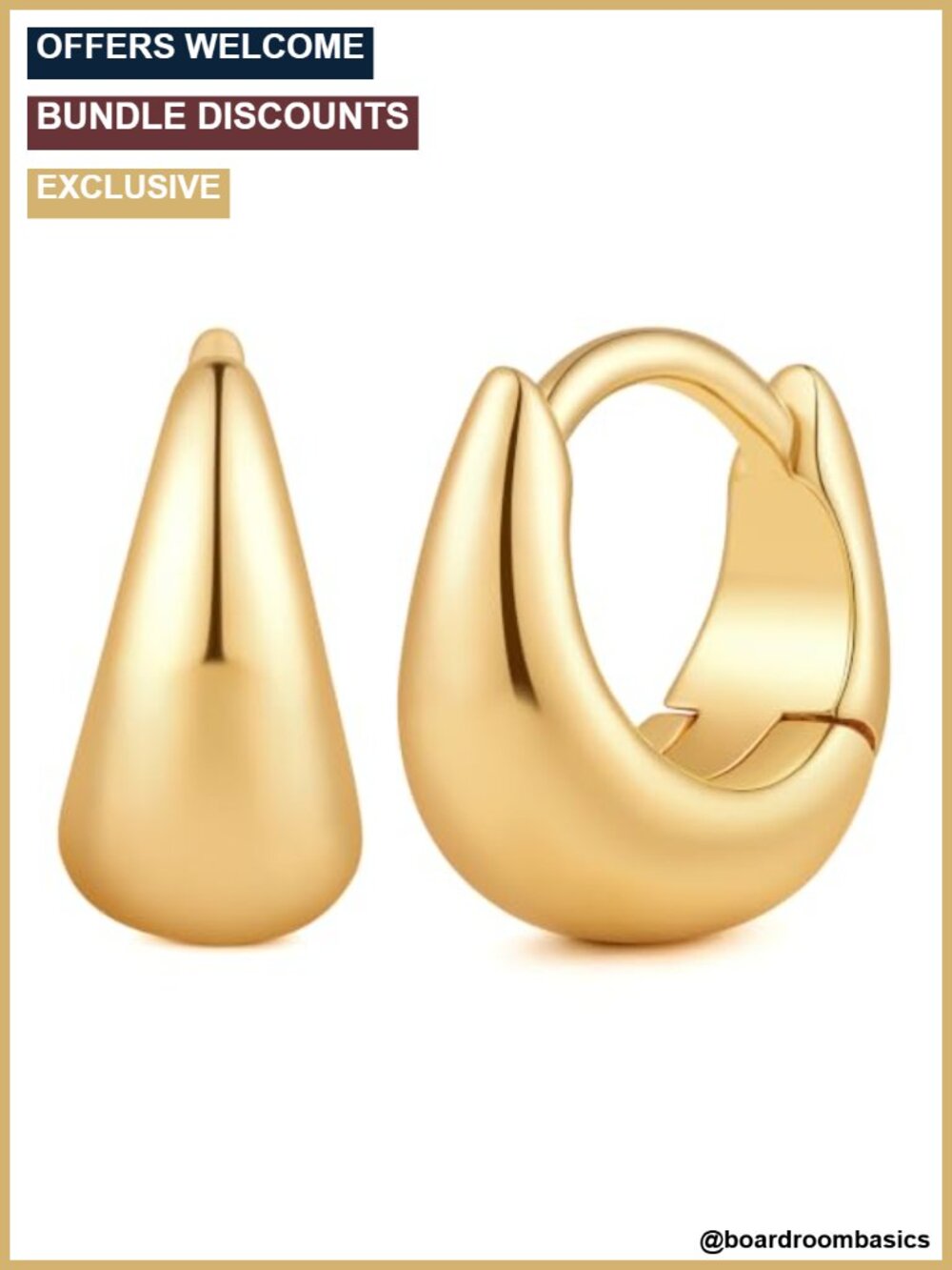 14K Gold Plated Hoop Earrings for Women Small Huggie Gold Earrings